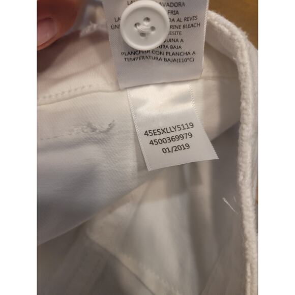 Sam Edelman Maribelle White Denim Midi Skirt Raw Hem Side Slit NWT 27 - Picture 11 of 15